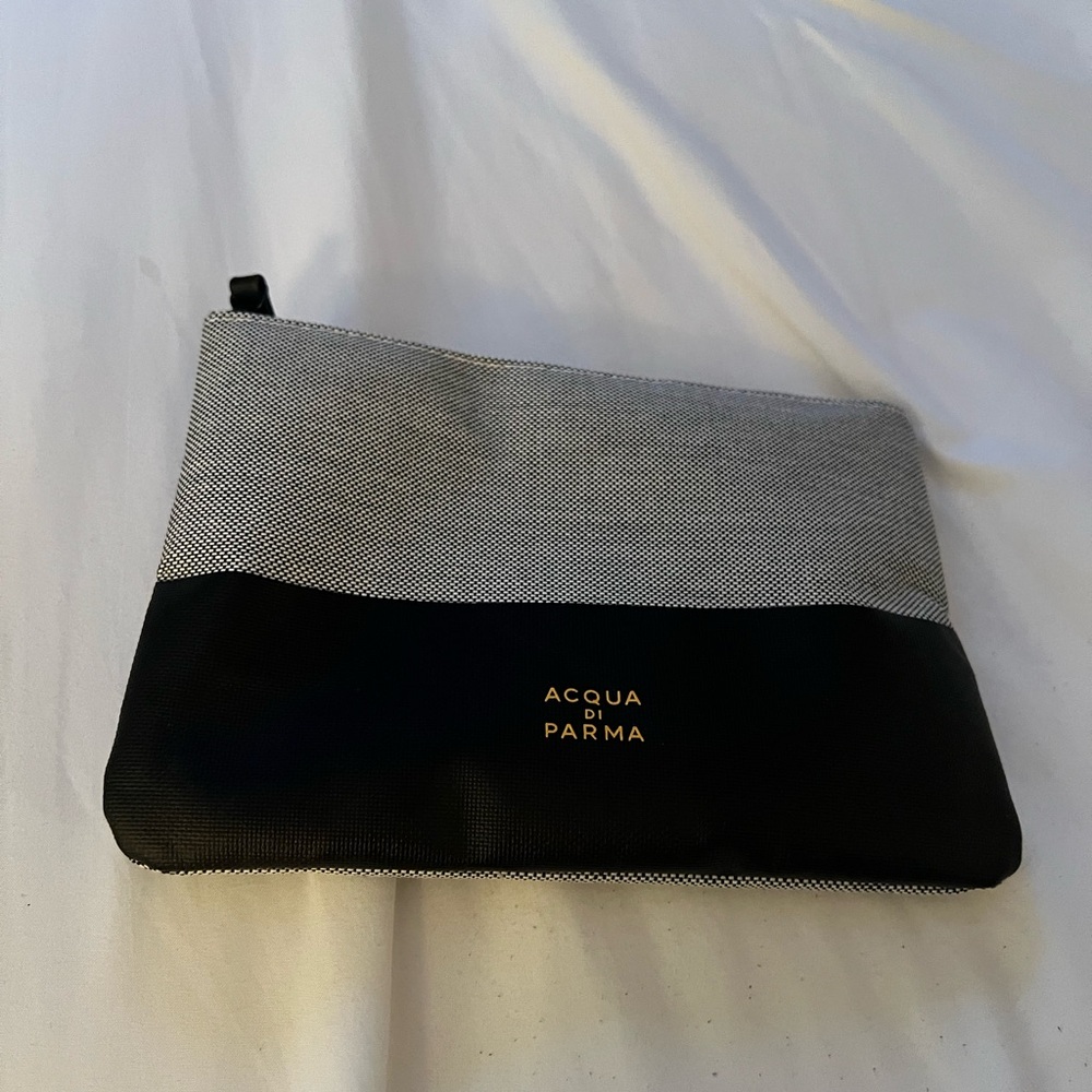 Acqua Di Parma Black and Gray Toiletry Bag with Minimalist Design